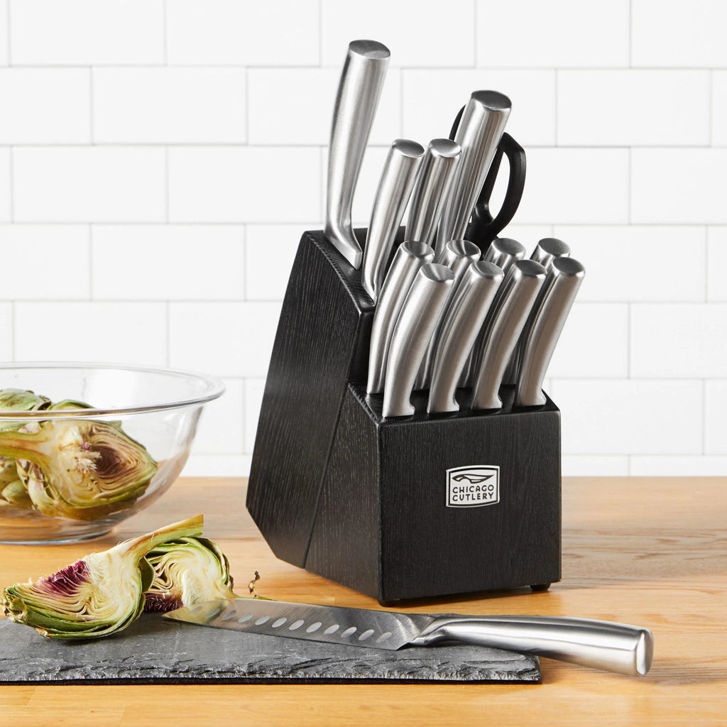 Chicago Cutlery® Malden™ 16-piece Stainless Steel Block Set image 1