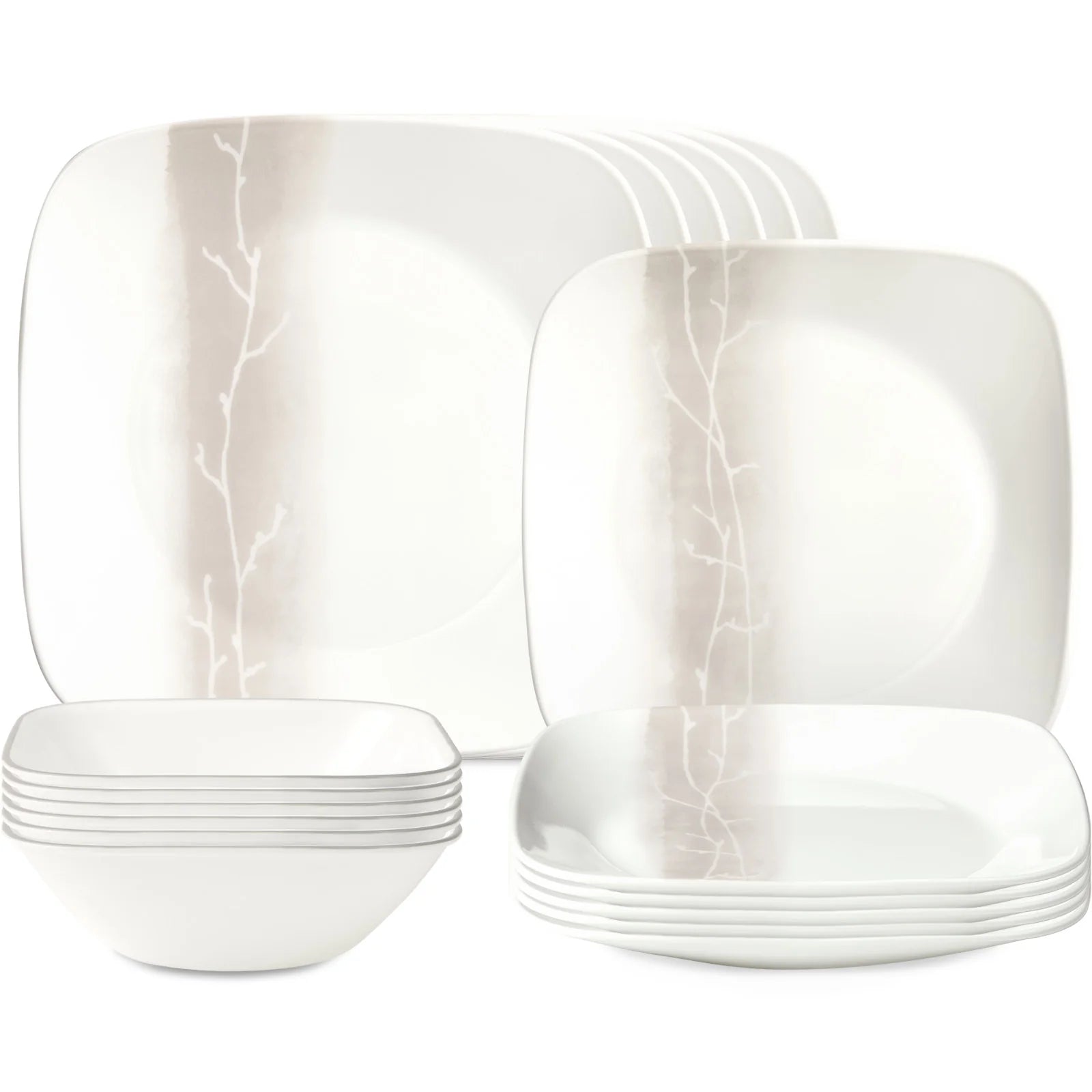 Corelle® Square Wandering Grove 18-piece Dinnerware Set, Service for 6 image 0