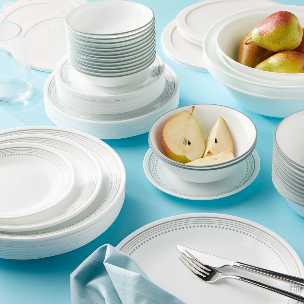 Corelle® Mystic Gray 78-piece Dinnerware Set, Service for 12 image 1