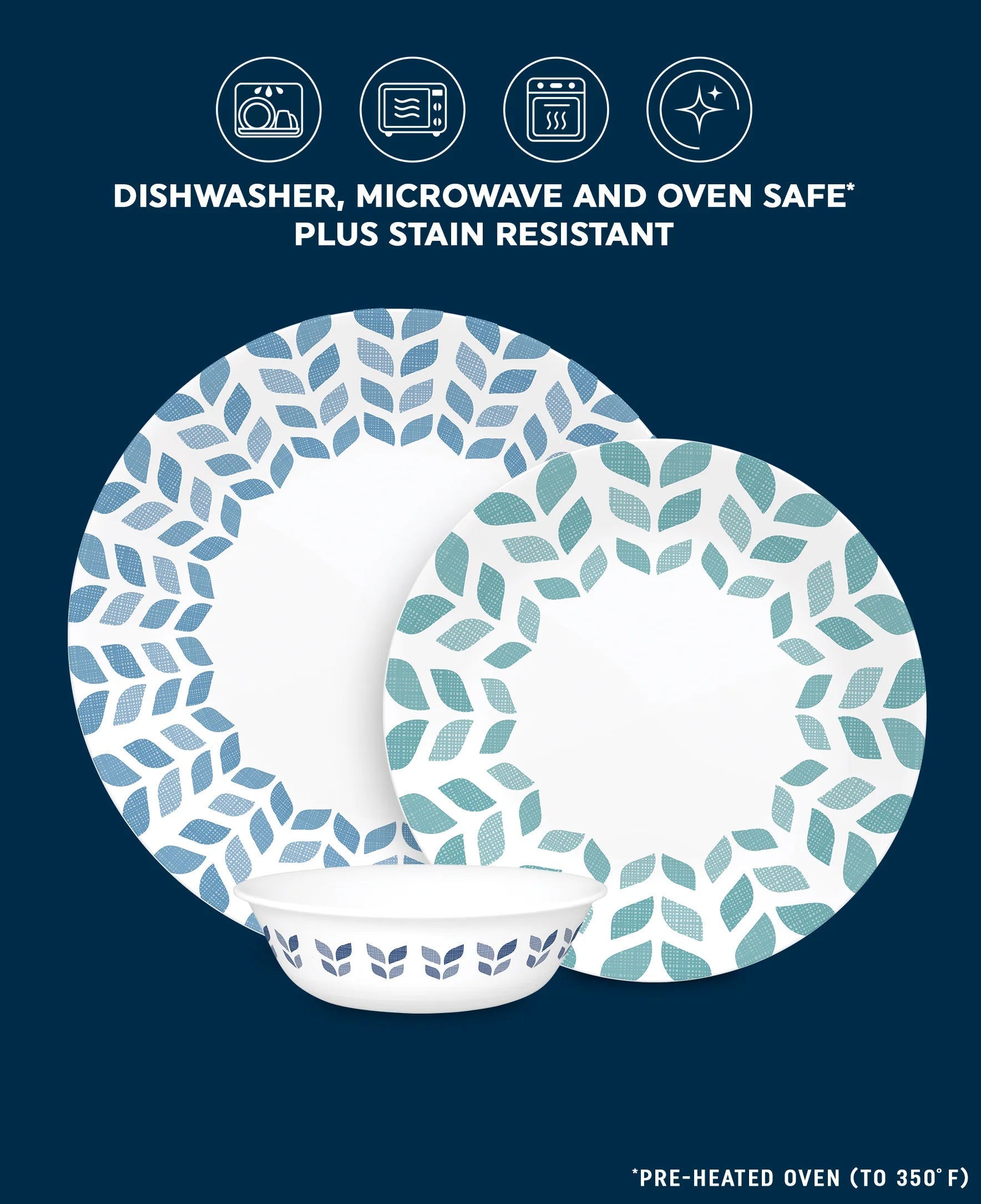 Corelle® Global Collection Northern Pines 12-piece Dinnerware Set, Service for 4 image 2