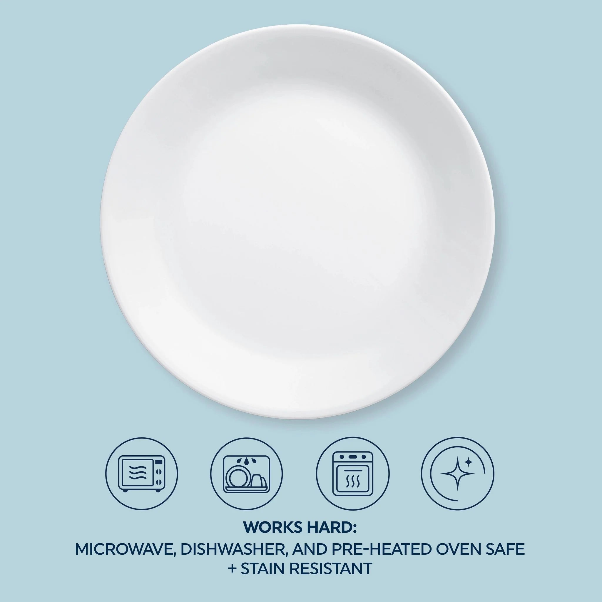 Corelle® Winter Frost White 16-piece Mugless Dinnerware Set, Service for 4 image 1