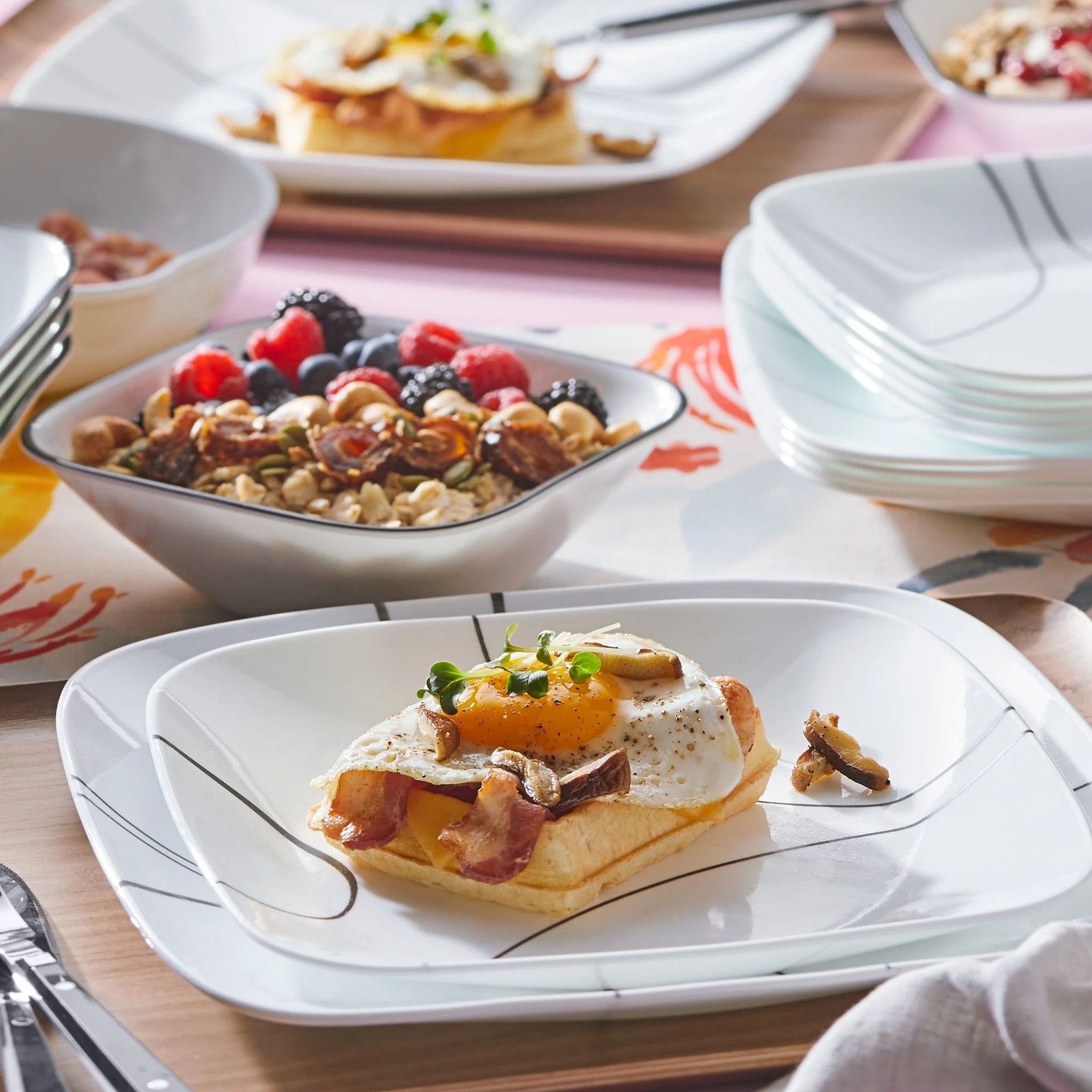 Corelle® Simple Lines 18-piece Dinnerware Set, Service for 6 image 3