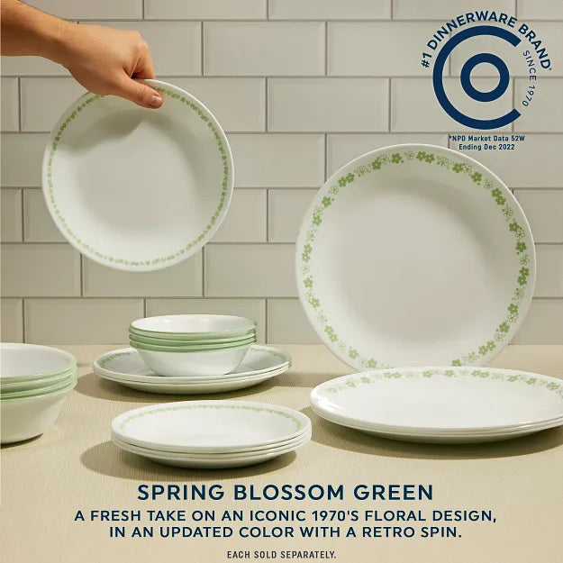 Corelle® Spring Blossom Green 6.75 Appetizer Plate image 1