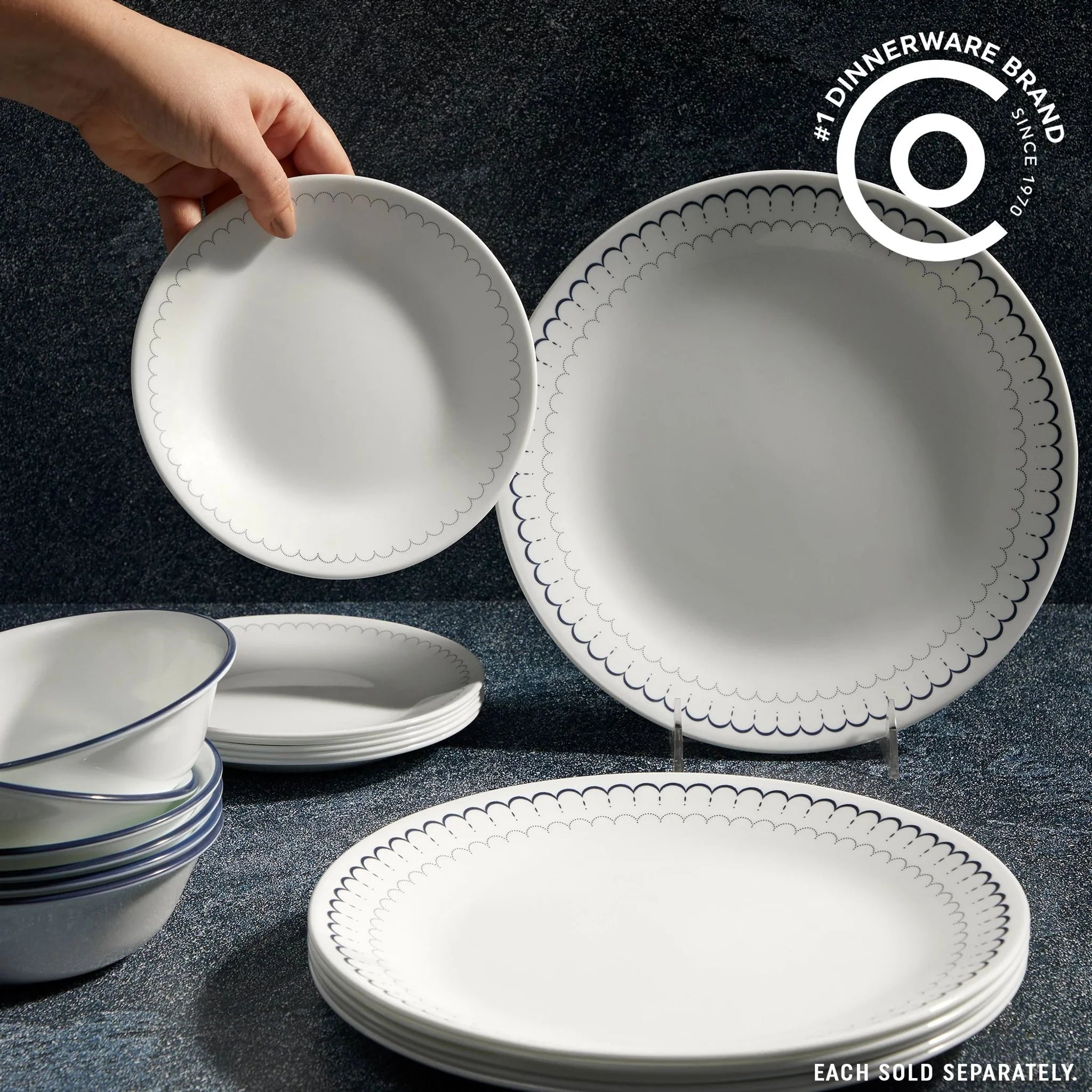 Corelle® Caspian Lace 6.75 Appetizer Plate, 6-pack image 2