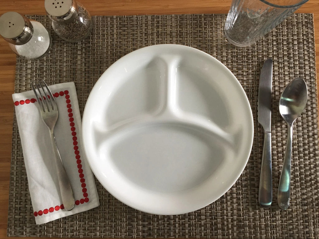 Corelle® Winter Frost White 8.5 Divided Salad Plate image 1