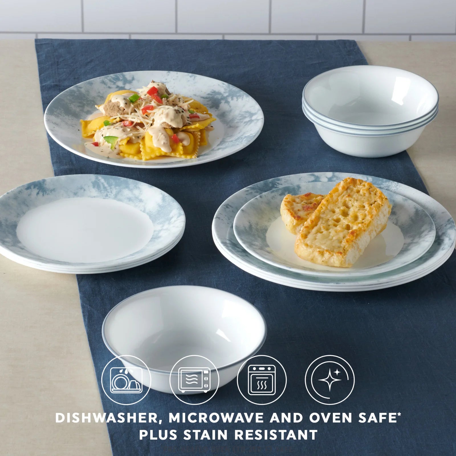 Corelle® Salt Wash 12-piece Dinnerware Set, Service for 4 image 3