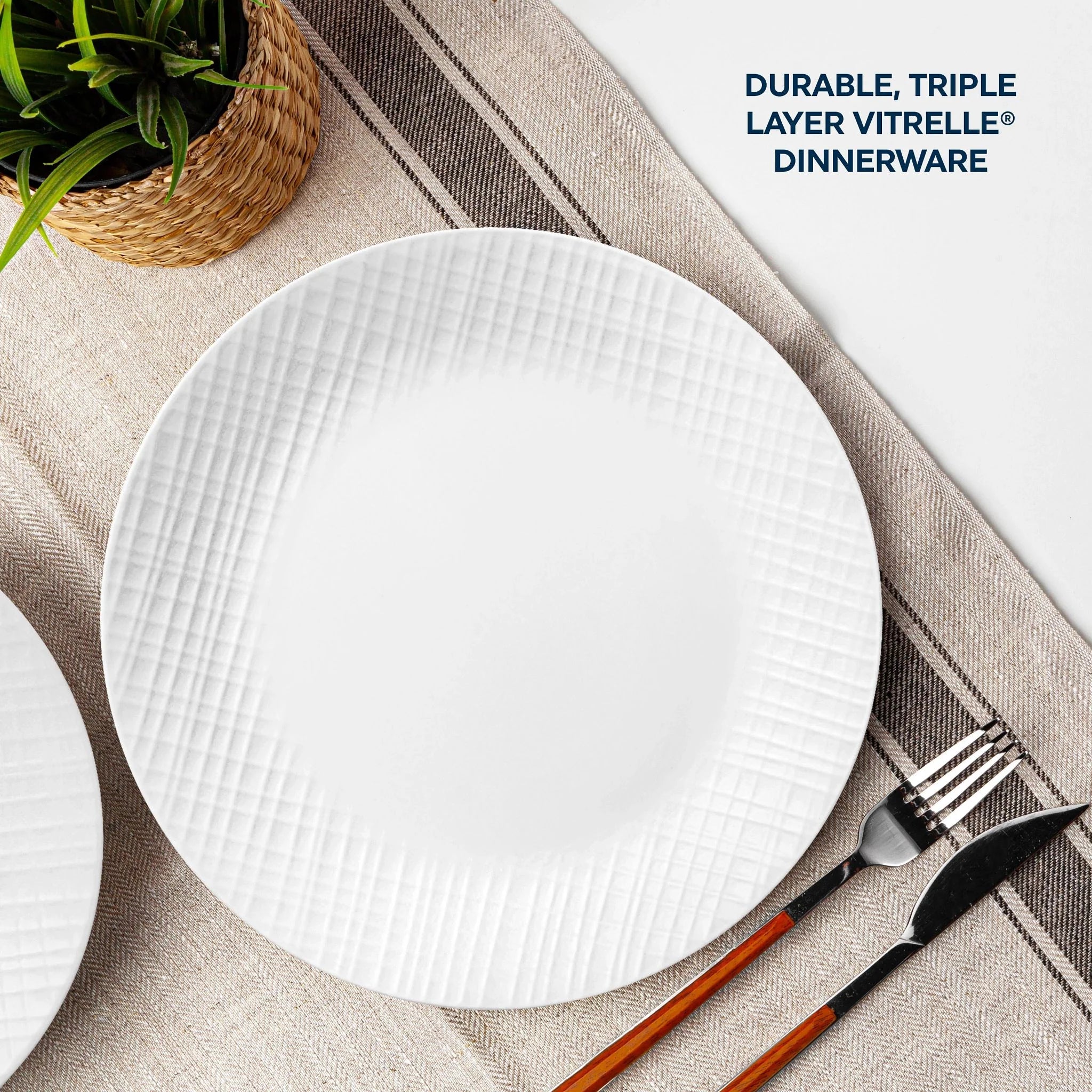 Corelle® Linen Weave 12-piece Dinnerware Set, Service for4 image 4