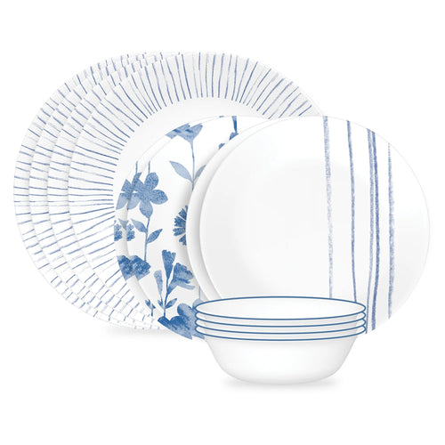 Corelle® Botanical Stripes 12-piece Dinnerware Set, Service for 4 image 0