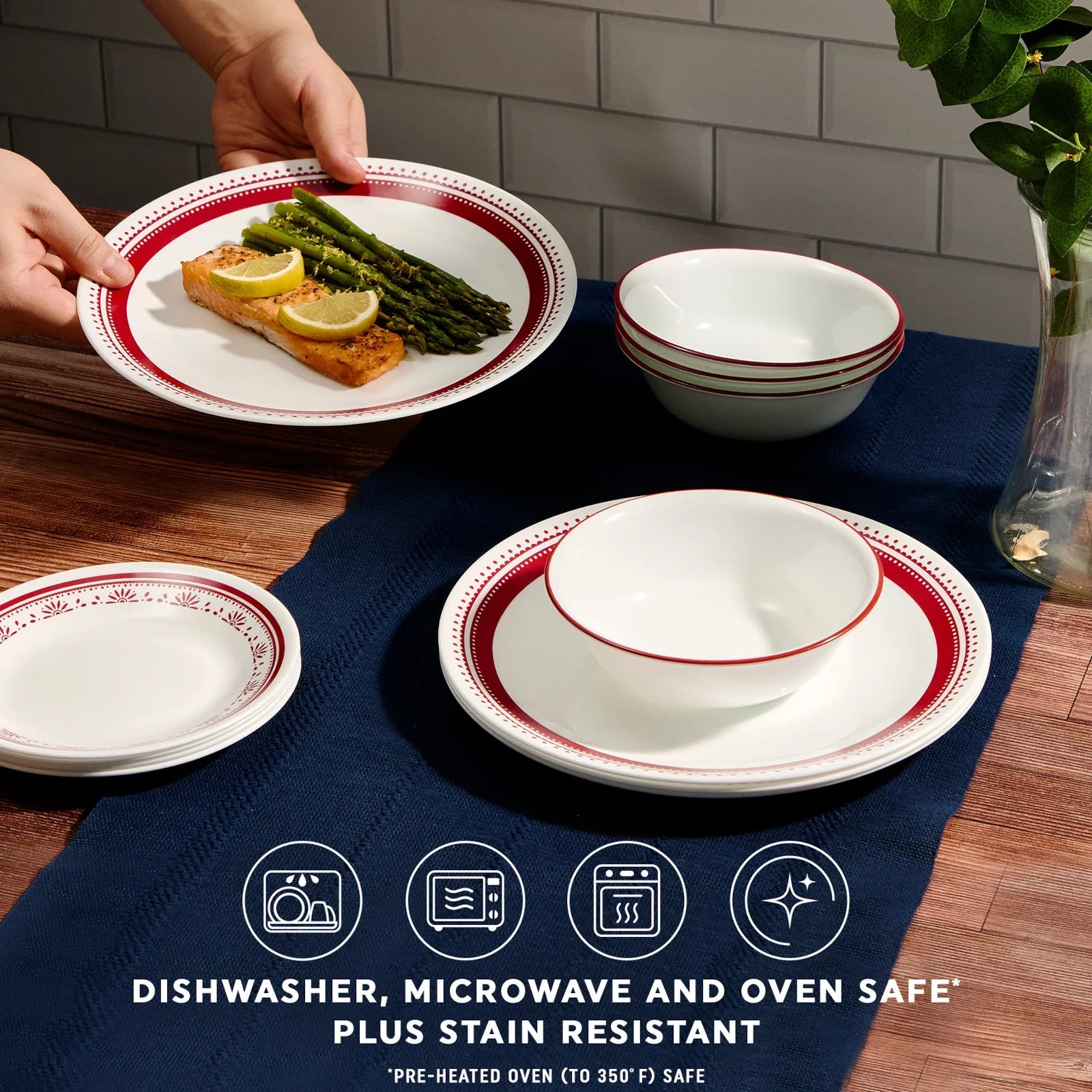 Corelle® Sadie 18-piece Dinnerware Set, Service for 6 image 2
