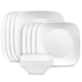 Corelle® Square™ Pure White 12-piece Dinnerware Set, Service for 4 image 0