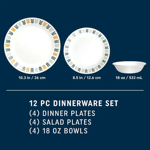 Corelle® Anders 12-piece Dinnerware Set, Service for 4 image 1