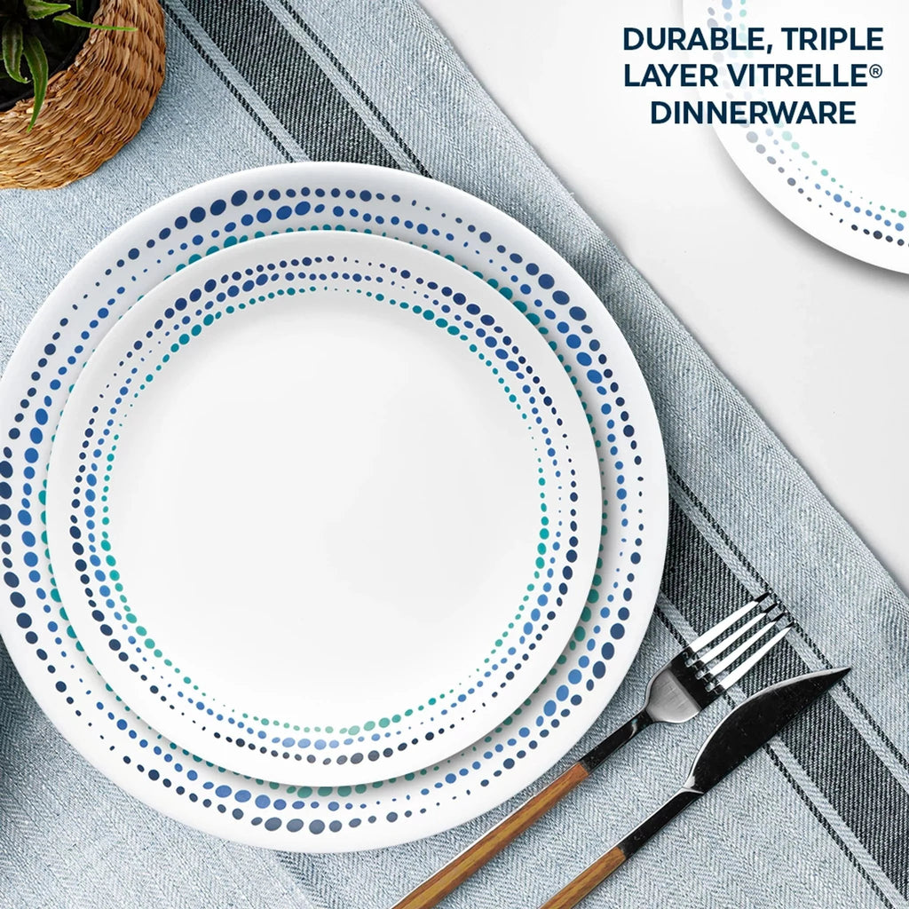Corelle® Ocean Blues 16-piece Mugless Dinnerware Set, Service of 4 image 3