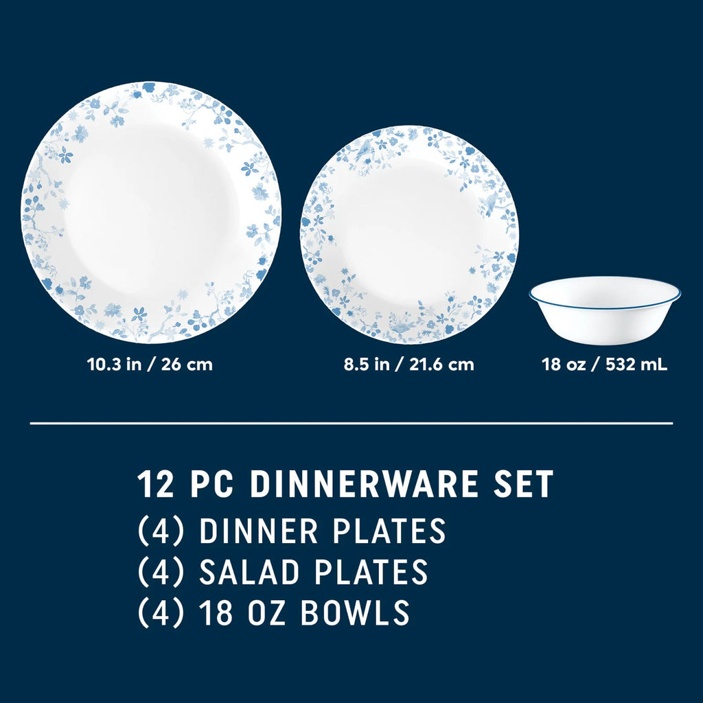 Corelle® Garden Song 12-piece Dinnerware Set, Service for 4 image 7