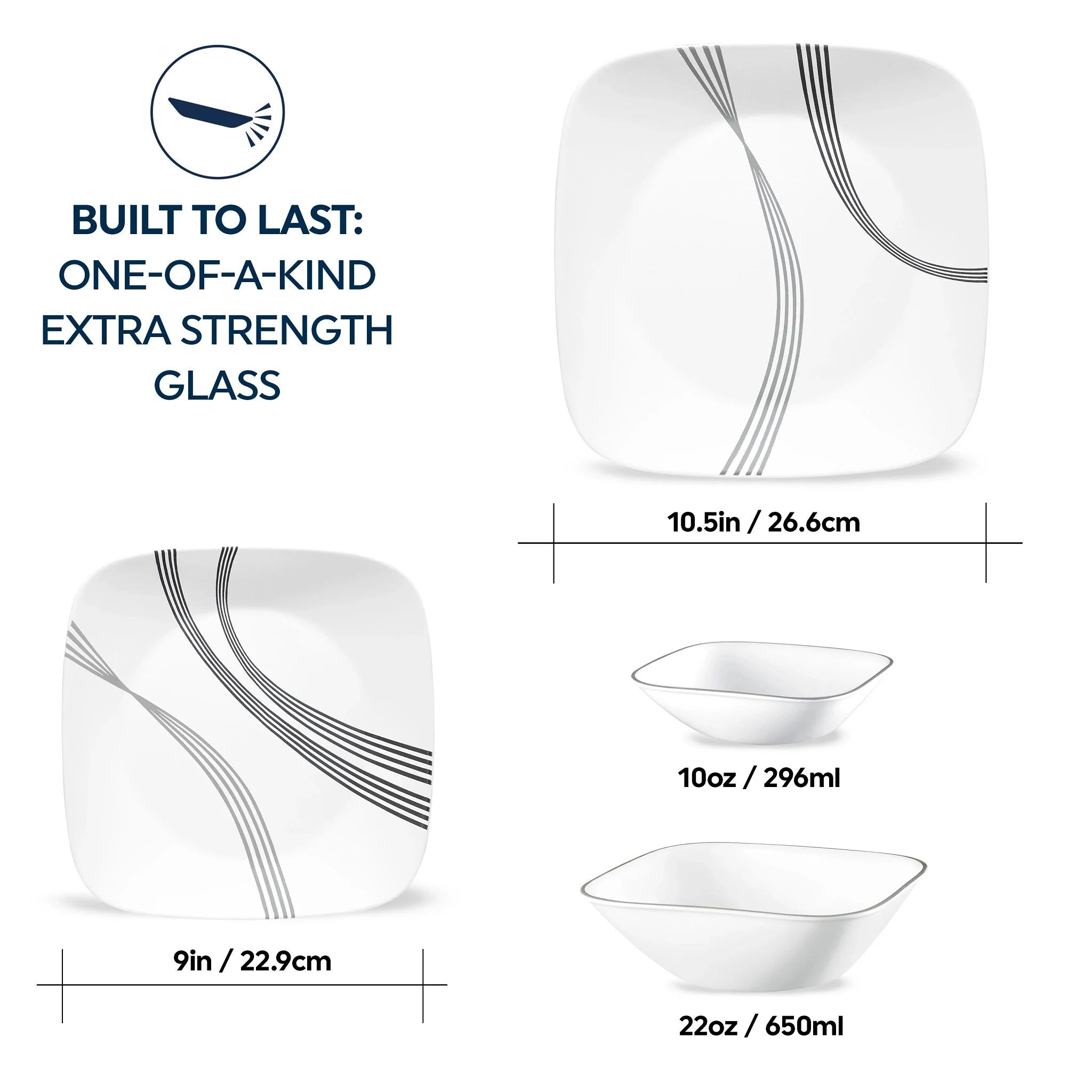 Corelle® Urban Arc 16-piece Dinnerware Set, Service for 4 image 4
