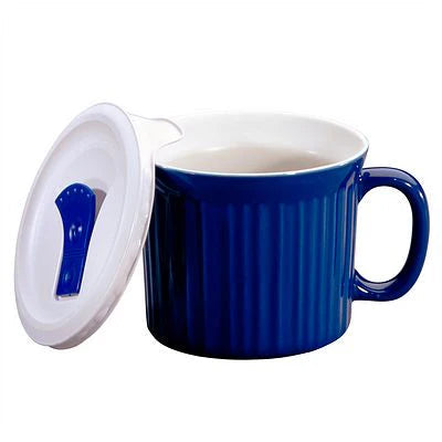 CorningWare® 20-ounce Blue Meal Mug™ with Vented Lid image 0