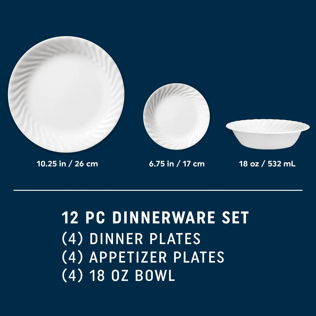 Corelle® Enhancements 12-piece Dinnerware Set, Service for 4 image 4