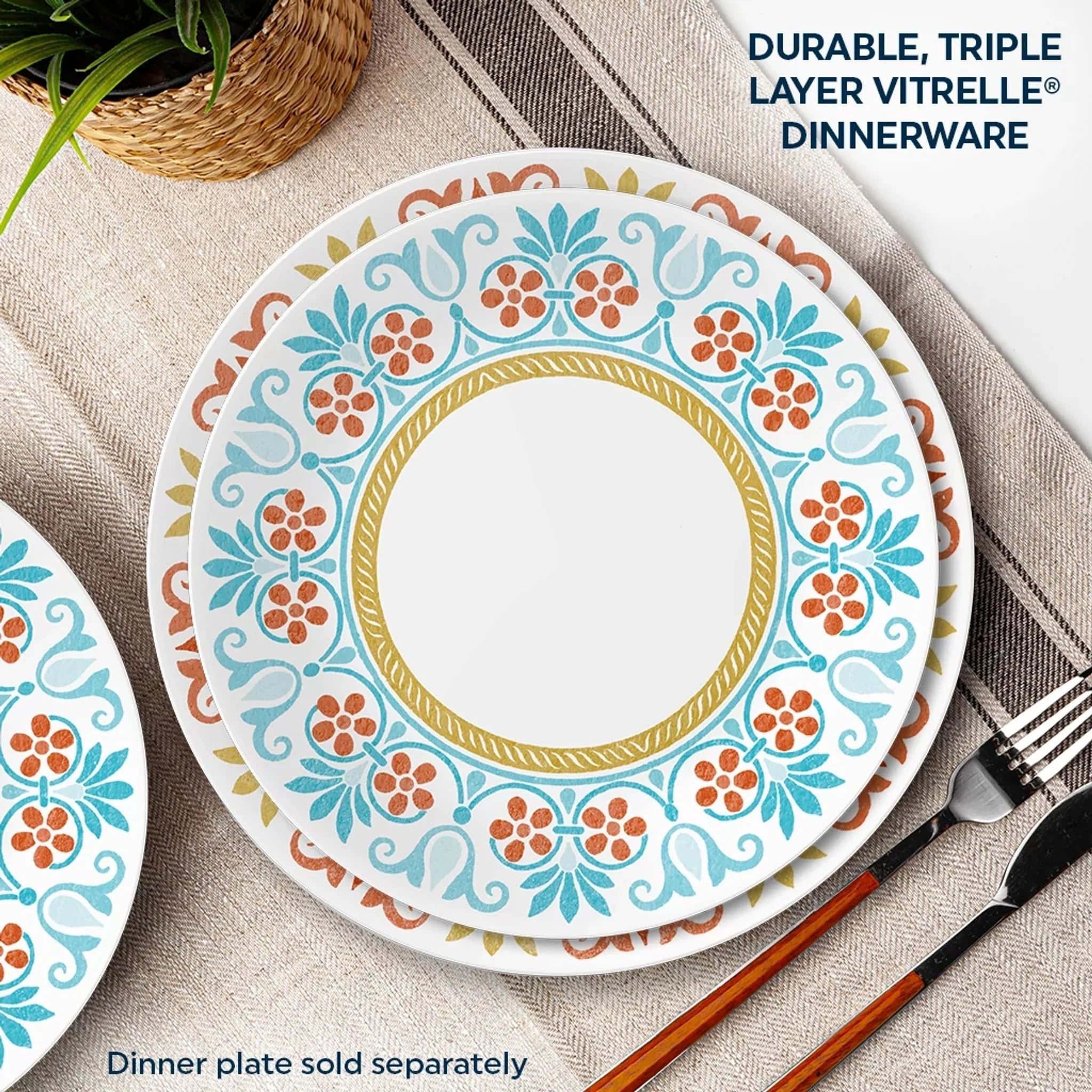 Corelle® Global Collection Terracotta Dreams, 8.5” Salad Plates, 6-pack image 2