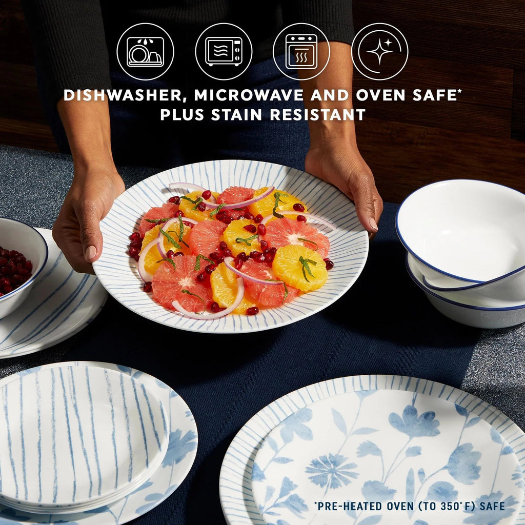 Corelle® Botanical Stripes 32-piece Dinnerware Set, Service for 8 image 3