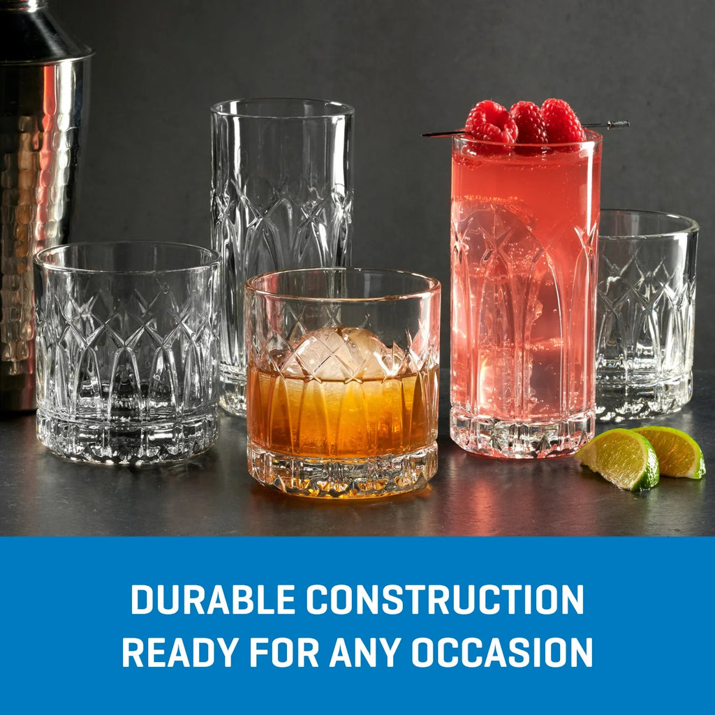 Ocean Glass Traze PST Rocks Glasses (4-Pieces), 12-ounce, Dishwasher Safe image 5