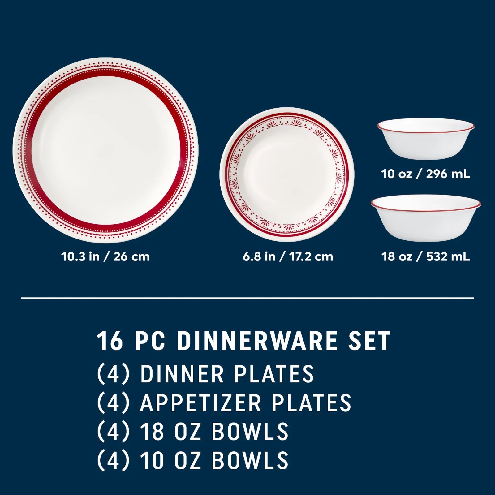 Corelle® Sadie 16-piece Dinnerware Set, Service for 4 image 1