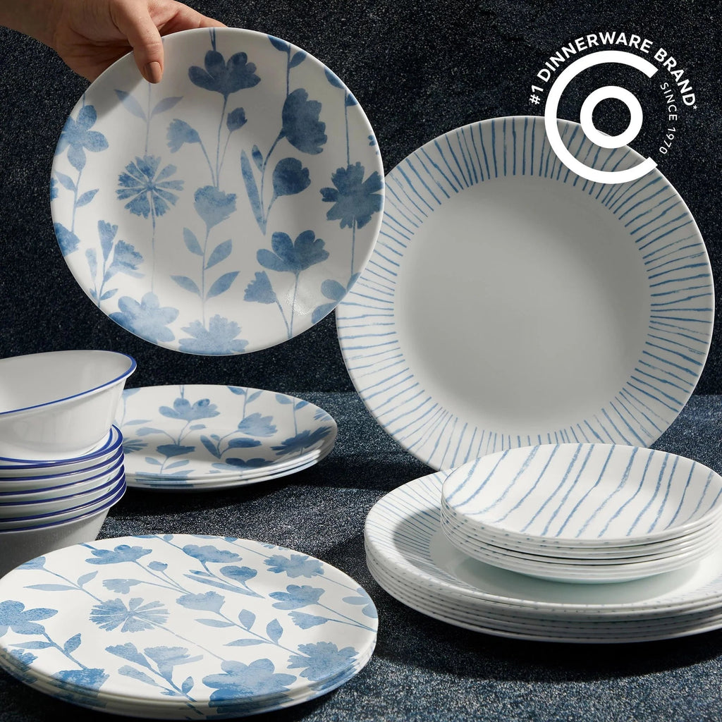 Corelle® Botanical Stripes 32-piece Dinnerware Set, Service for 8 image 2