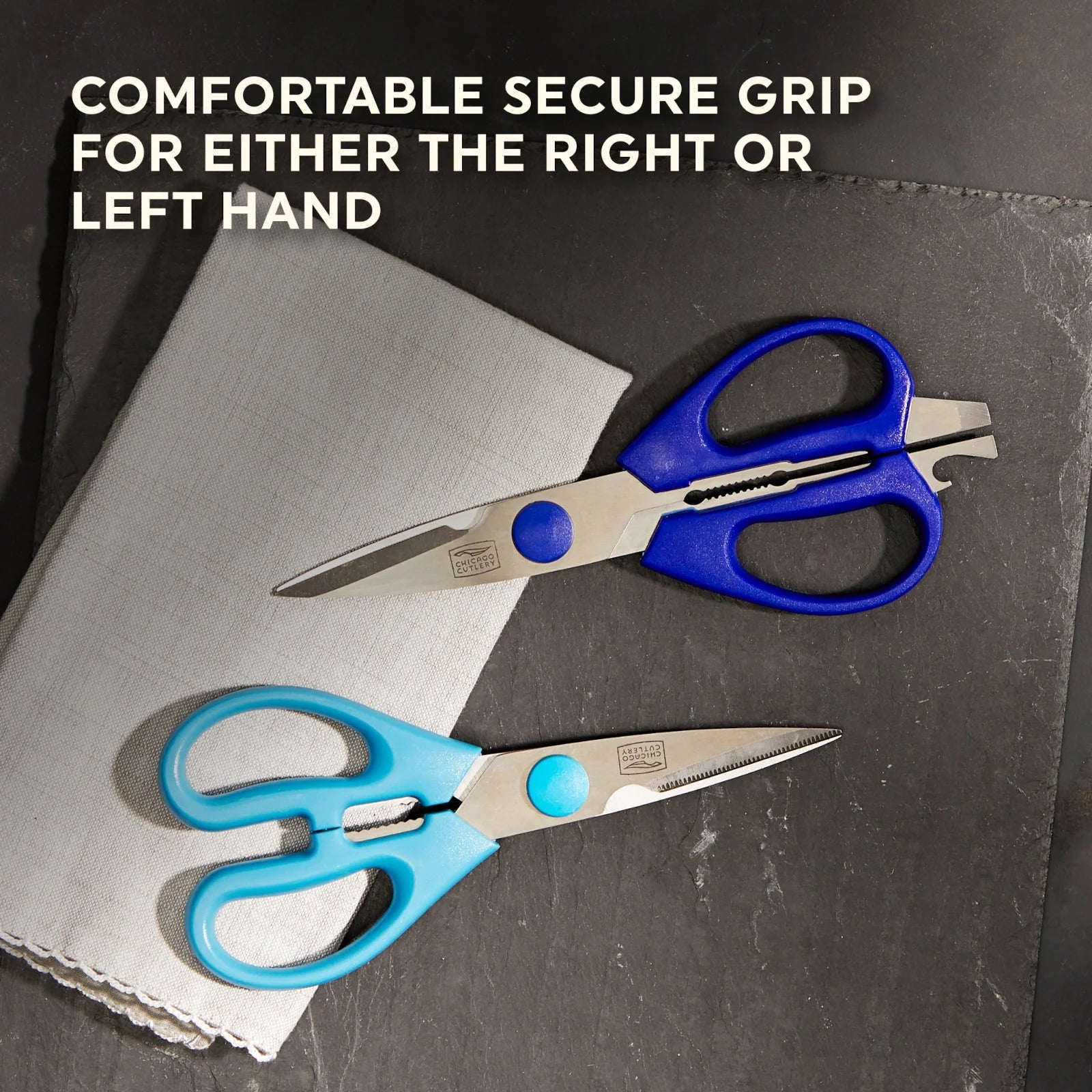 Chicago Cutlery 2-piece Kitchen Shears in Blueberry and Blue Frost image 2