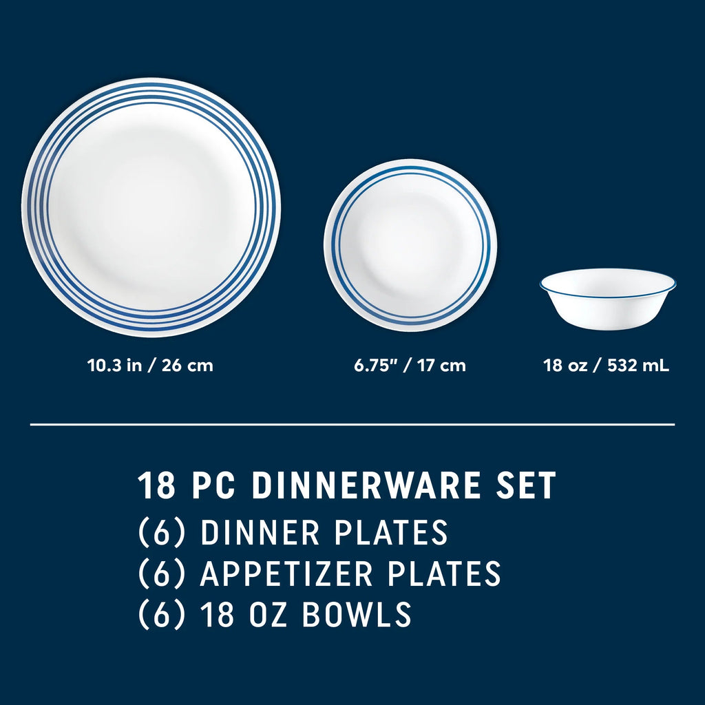 Corelle® Laila 18-piece Dinnerware Set, Service for 6 image 1