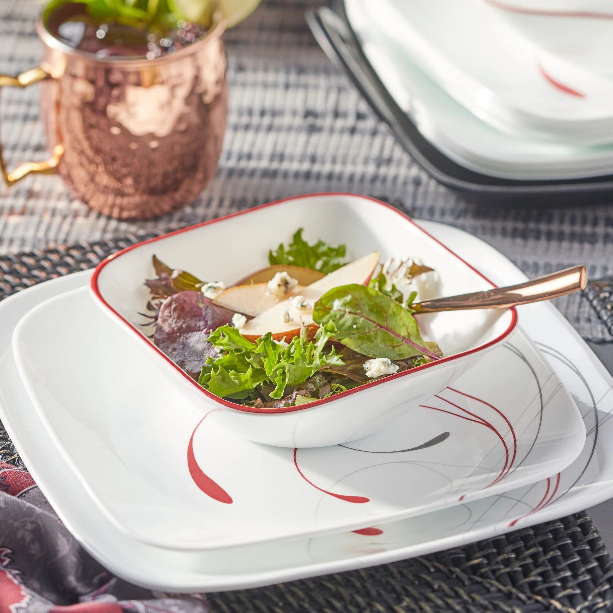 Corelle® Square Splendor 12-piece Dinnerware Set, Service for 4 image 7