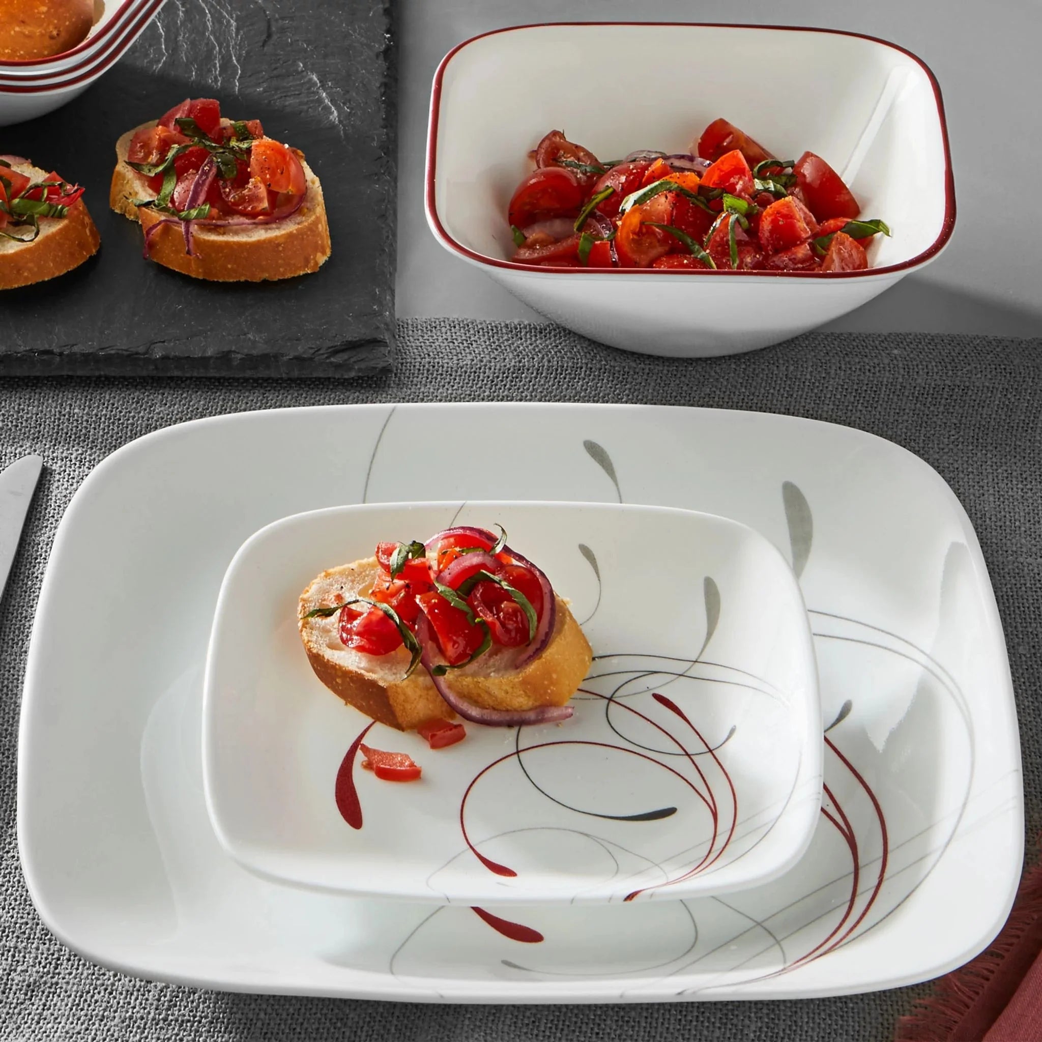Corelle® Square Splendor 12-piece Dinnerware Set, Service for 4 image 2