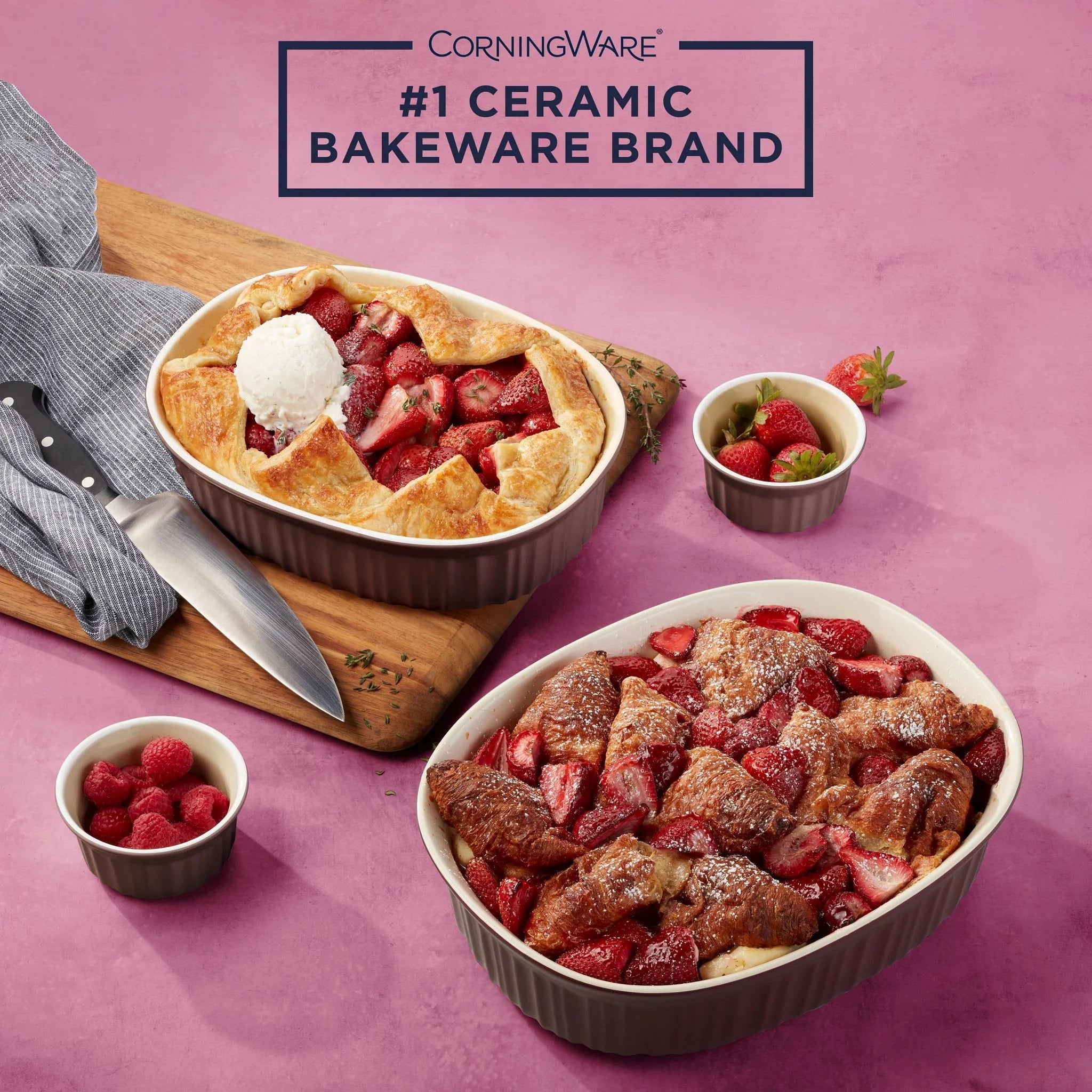 CorningWare® French Colors 10-piece Bakeware Set, Cabernet image 1