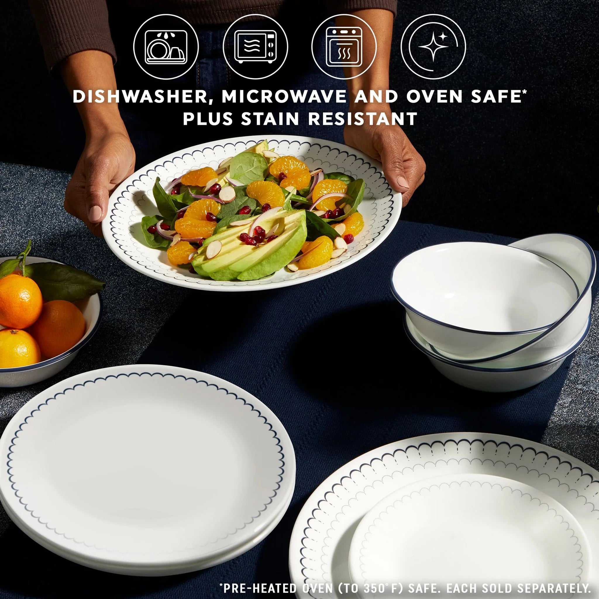 Corelle® Caspian Lace 8.5 Lunch Plate, 6 pack image 4