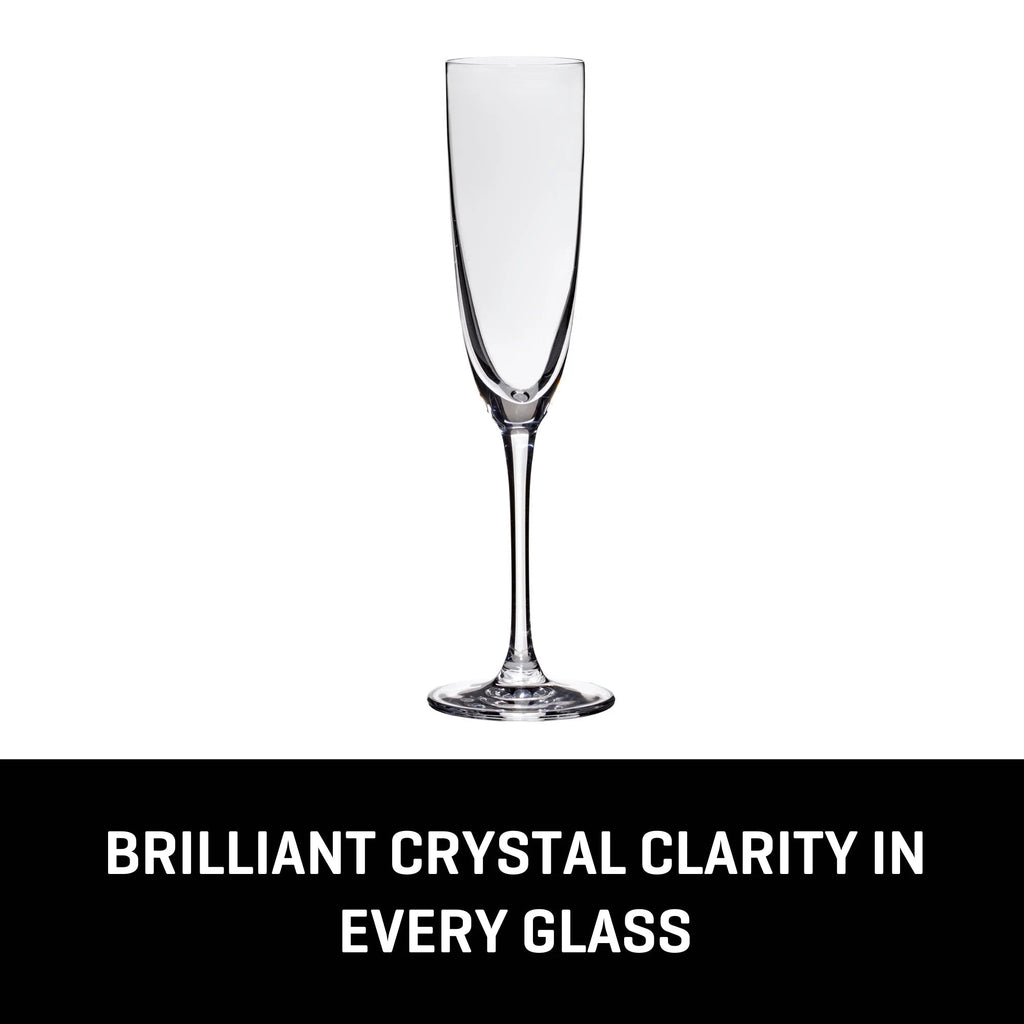 Lucaris Tokyo Temptation Champagne Glasses (4-Pieces), 5-ounce, Dishwasher Safe, Lead-free Crystalline image 1