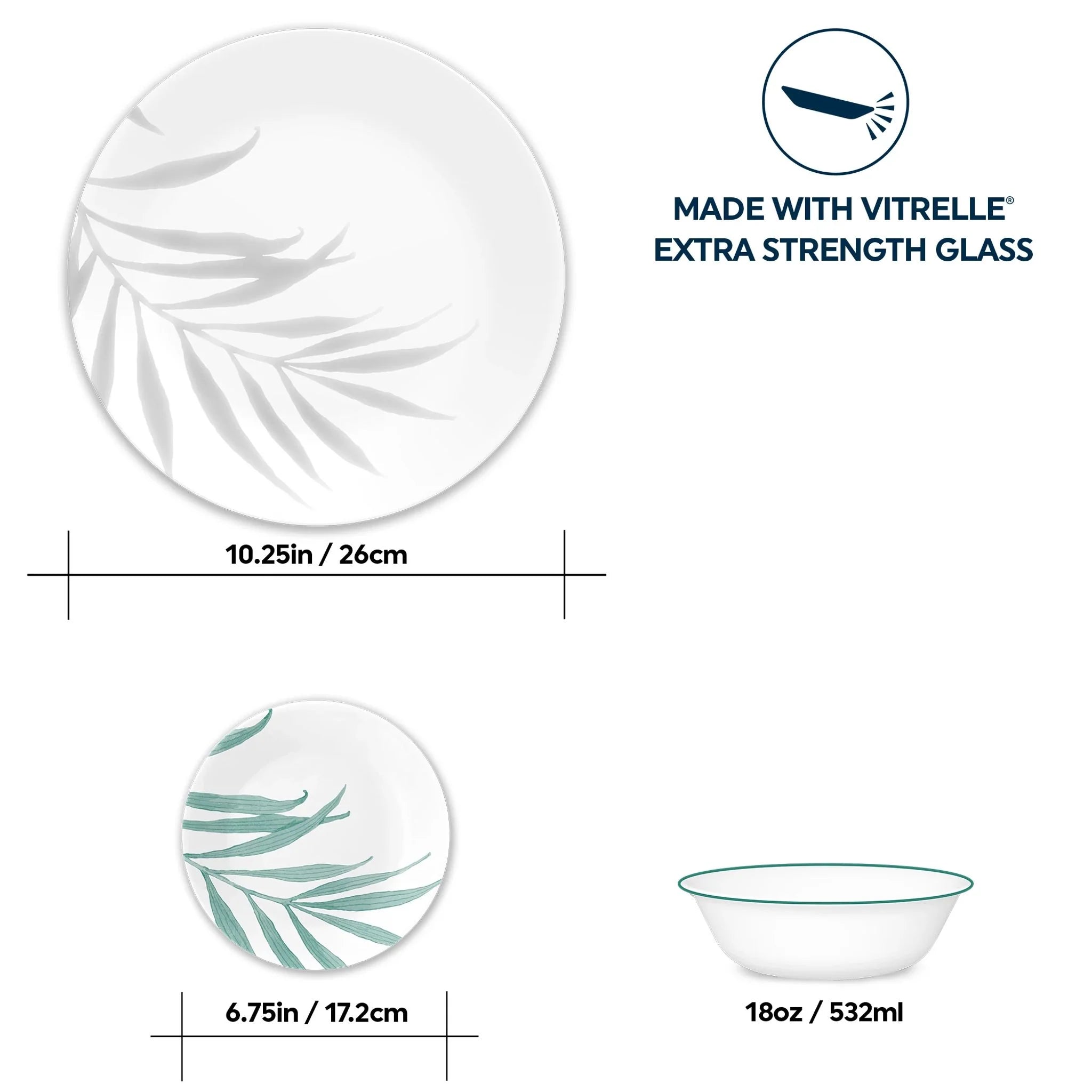 Corelle® Solar Print 18-piece Dinnerware Set, Service for 6, EXCLUSIVE image 1