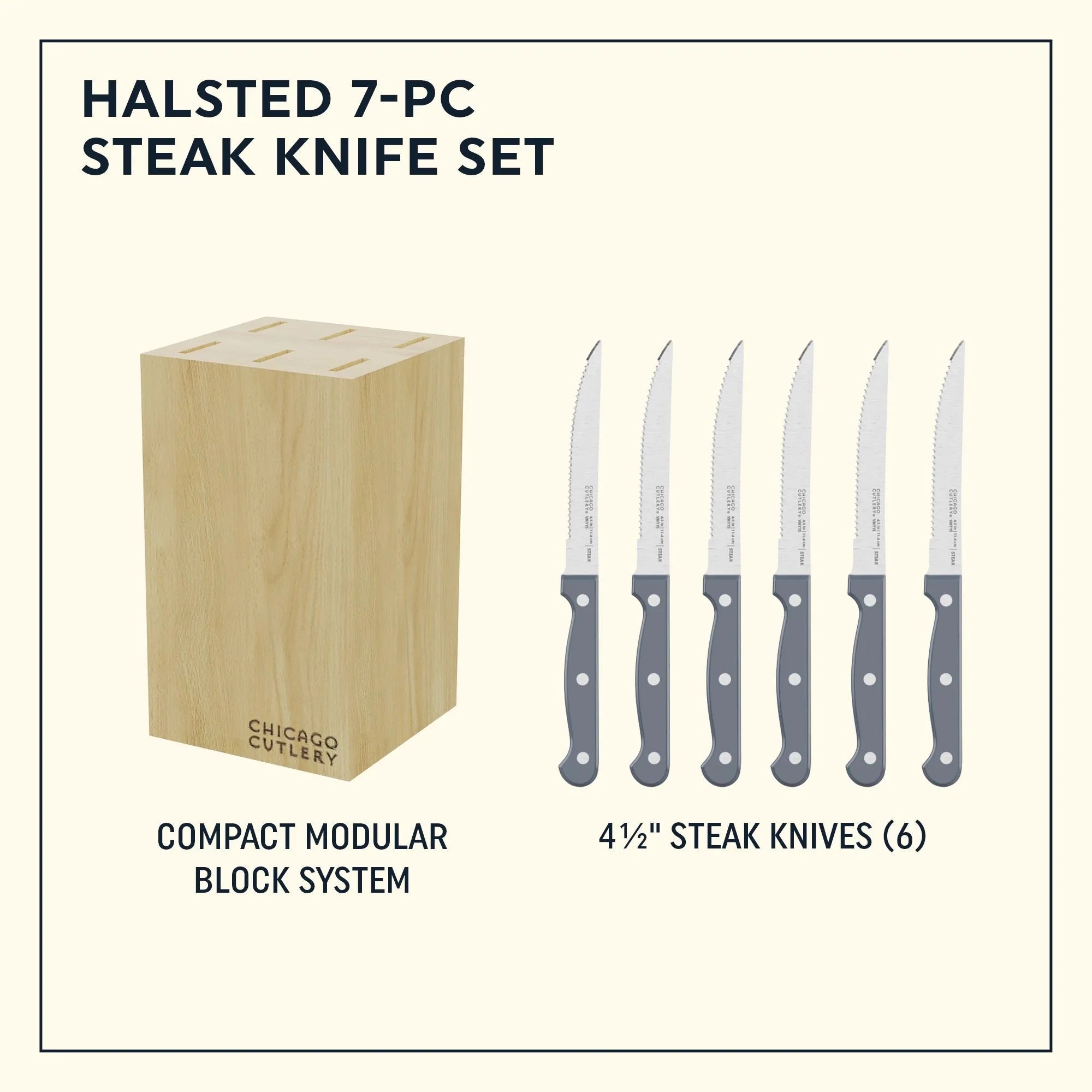 Chicago Cutlery® Halsted 7-piece Steak Knife Set image 1
