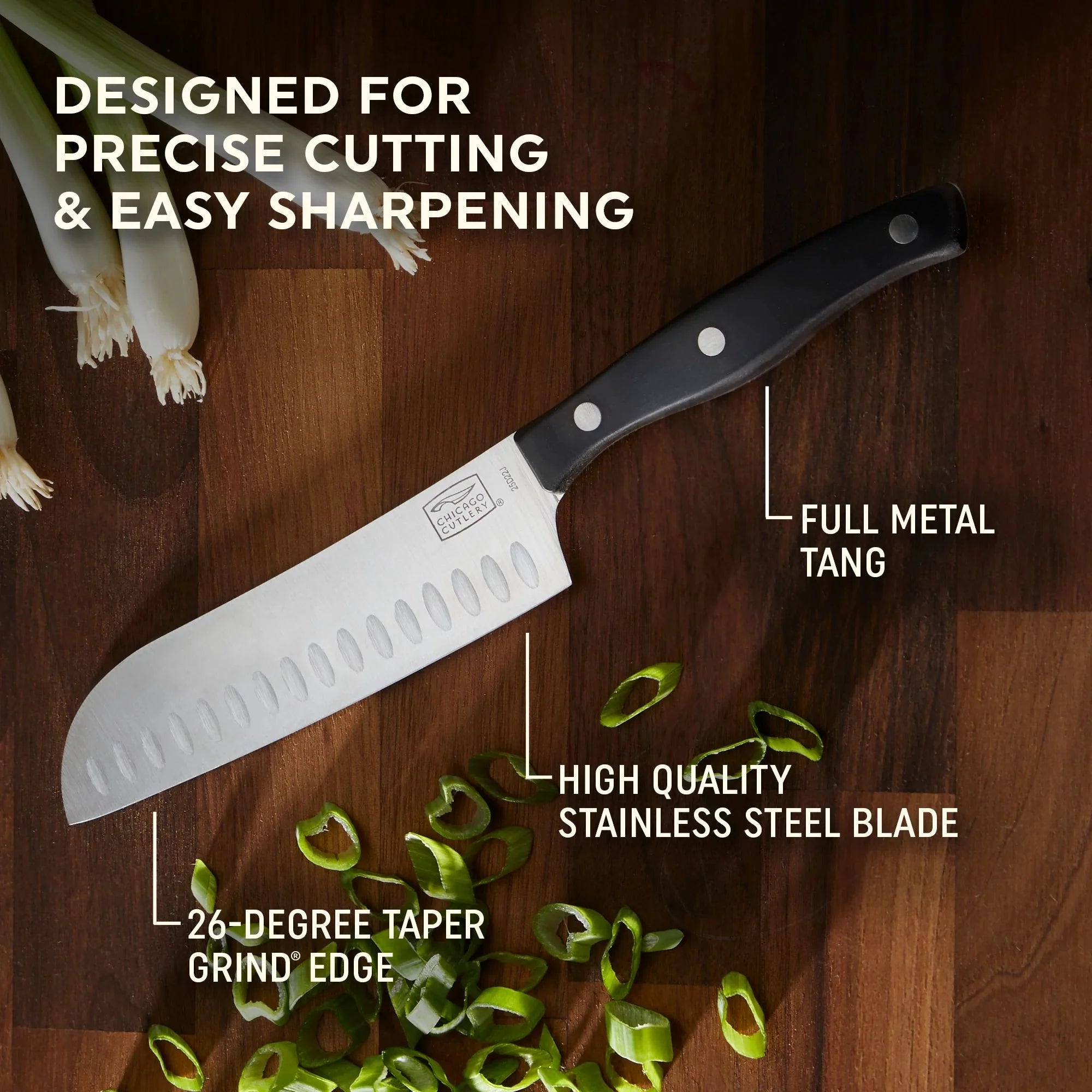 Chicago Cutlery® Ellsworth 2-piece Santoku Knife image 2