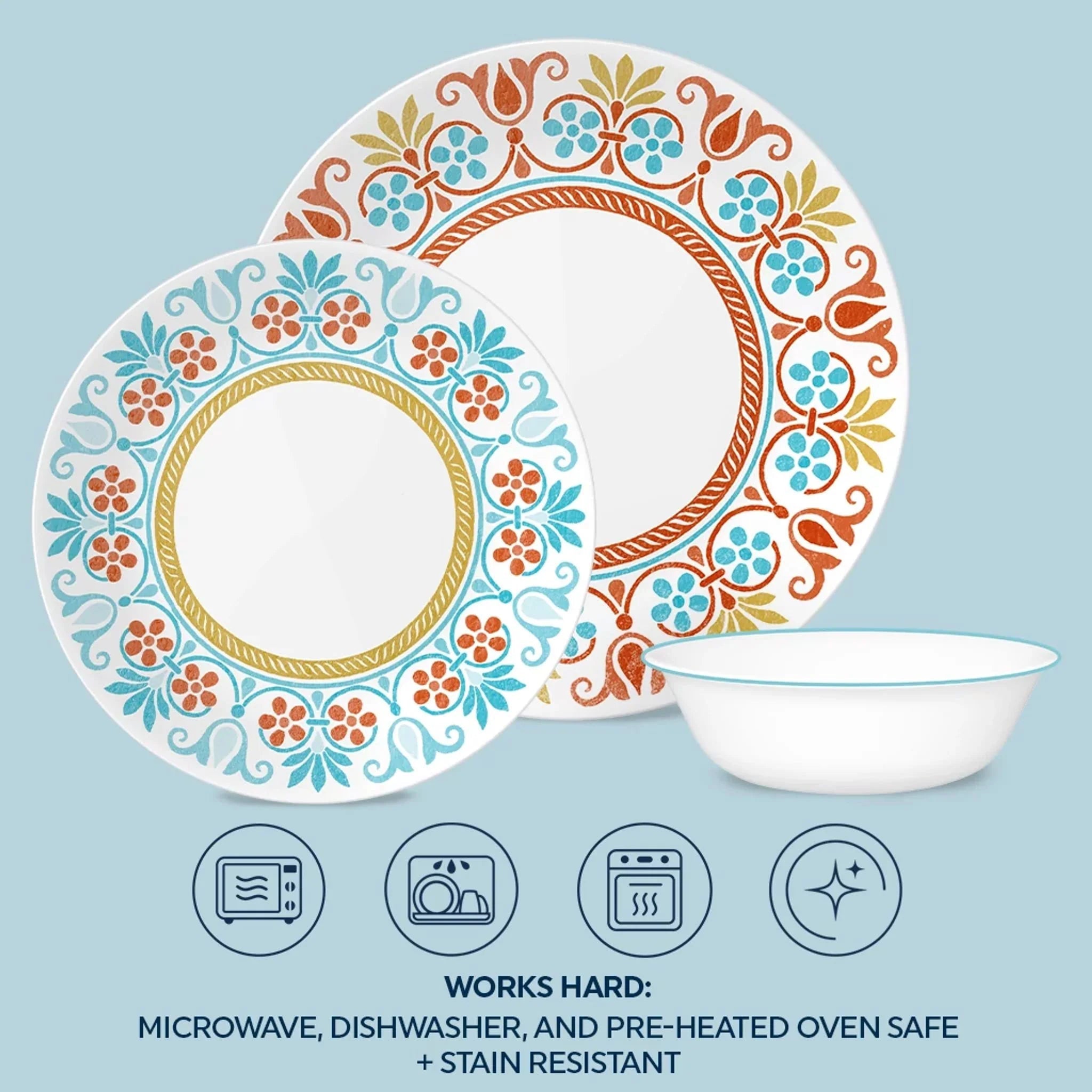 Corelle® Global Collection Terracotta Dreams 12-piece Dinnerware Set, Service for 4 image 7