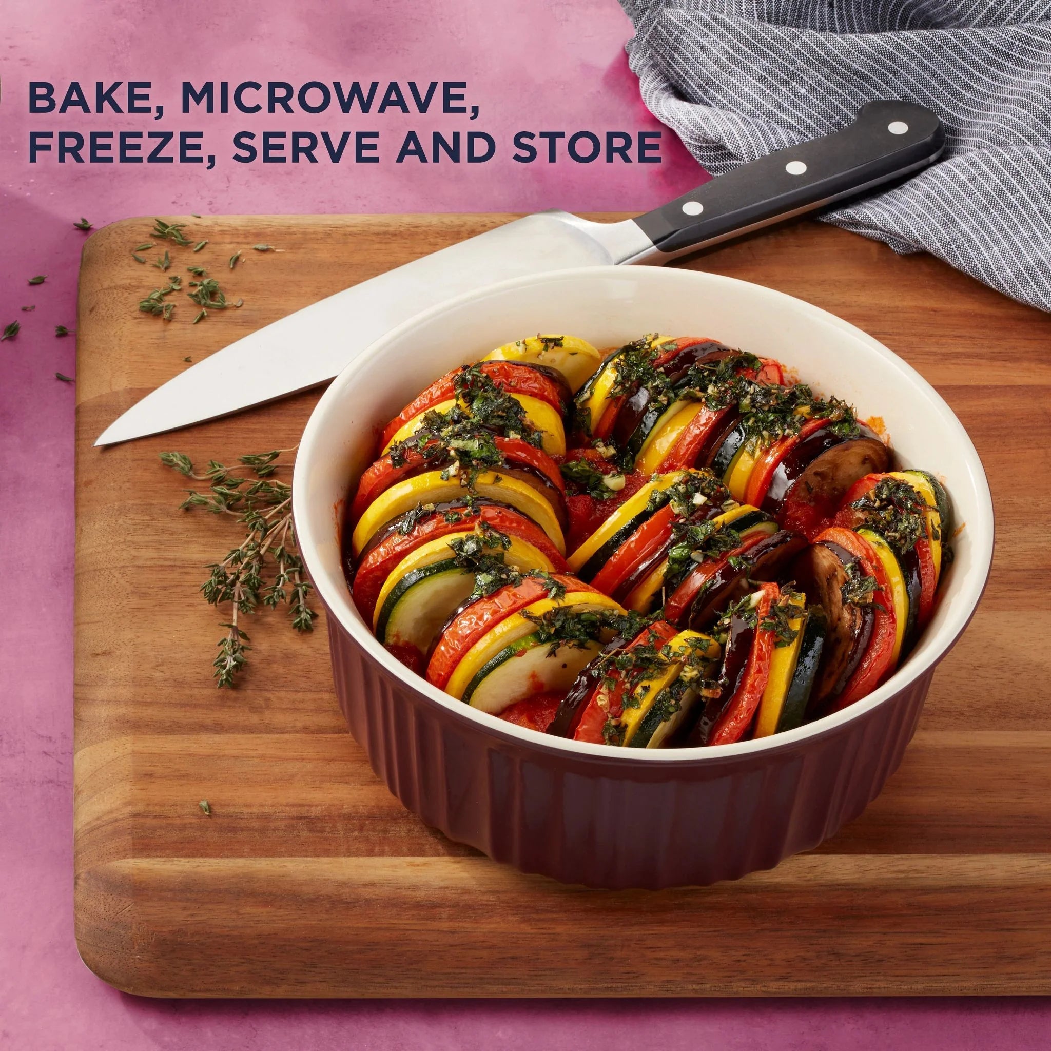 CorningWare® French Colors 1.5-quart Round Baking Dish, Cabernet image 2