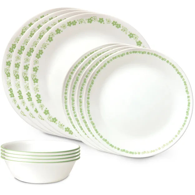 Corelle® Spring Blossom Green 12-piece Dinnerware Set, Service for 4 image 0