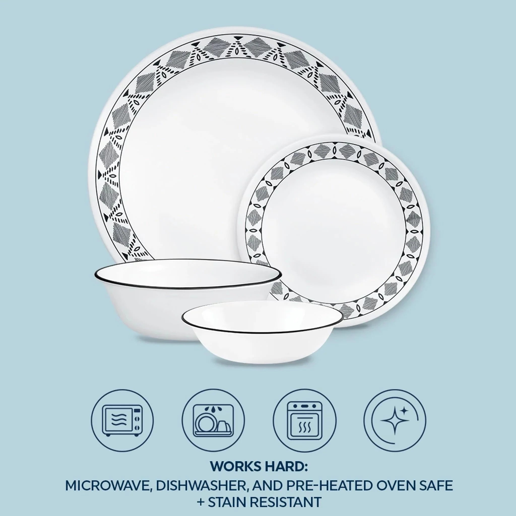 Corelle® Cusco 16-piece Mugless Dinnerware Set, Service for 4 image 5