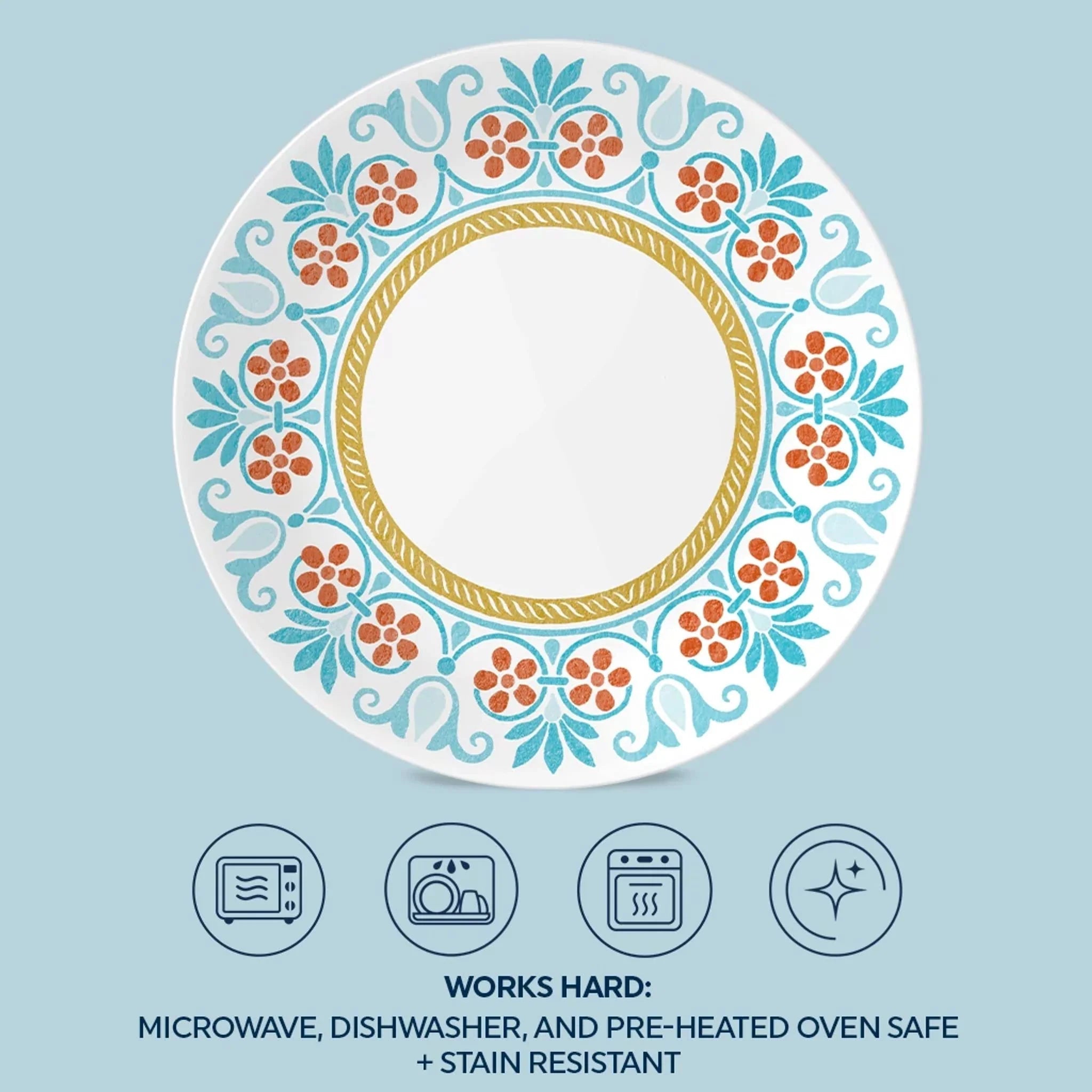 Corelle® Global Collection Terracotta Dreams, 8.5” Salad Plates, 6-pack image 3