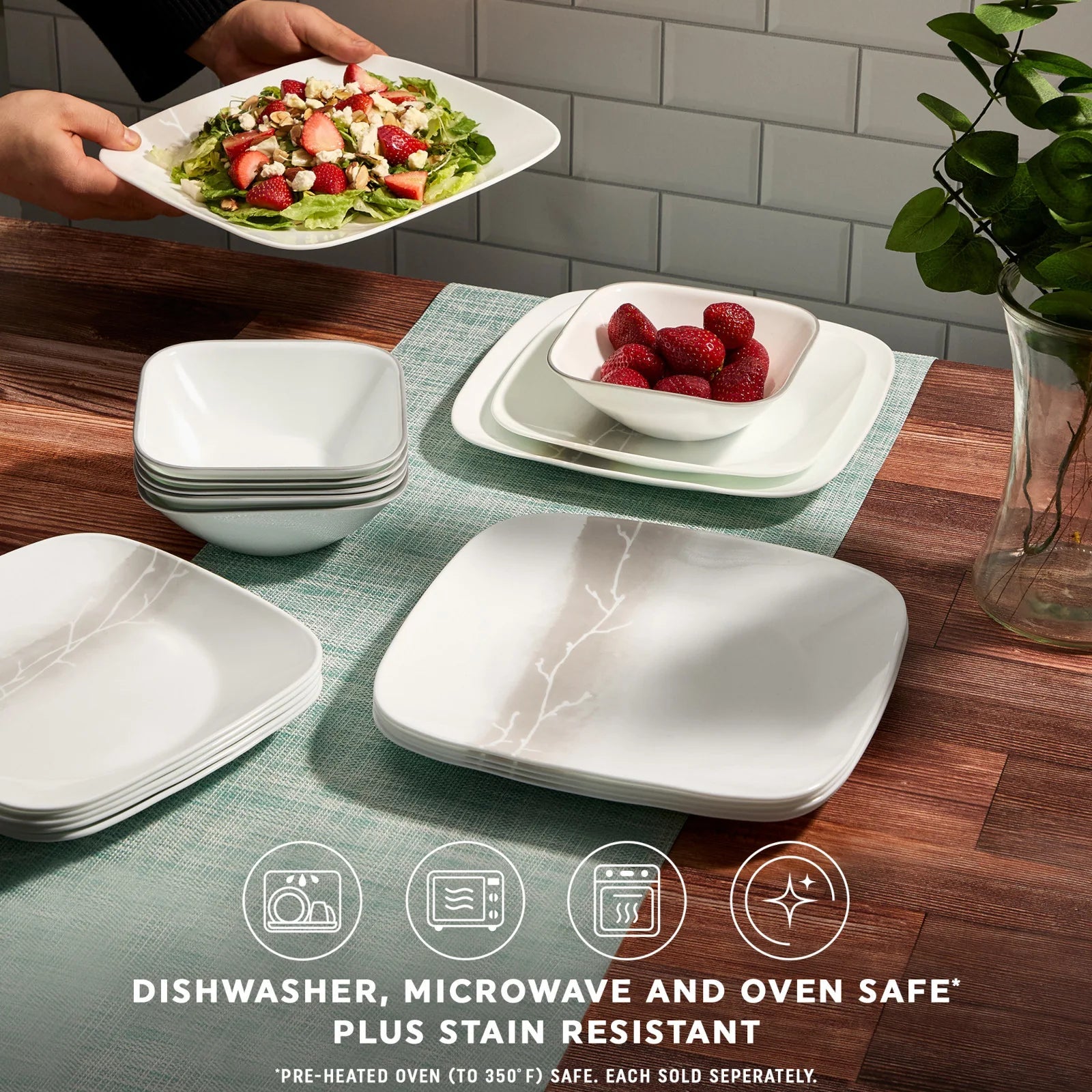 Corelle® Square Wandering Grove 22-ounce Cereal Bowl image 5