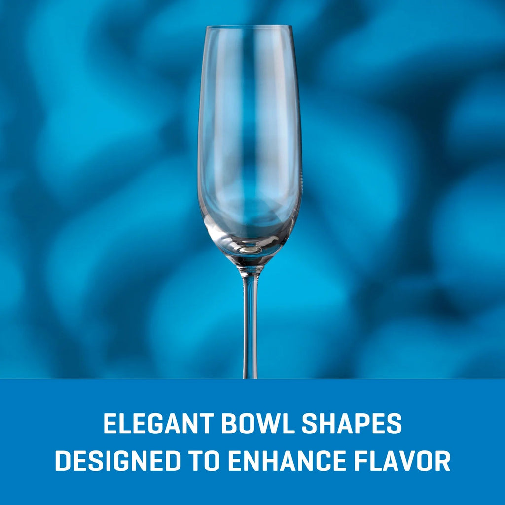 Ocean Glass Matera Champagne Flutes (4-Pieces), 7-ounce, dishwasher safe image 3