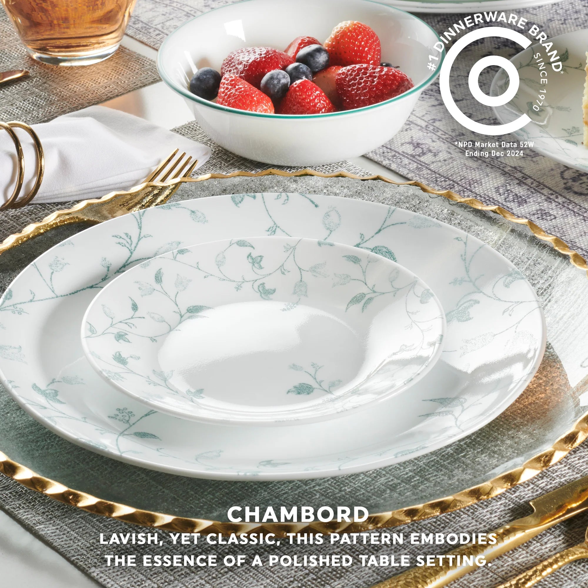 Corelle® Chambord 18-piece Dinnerware Set, Service for 6 image 2