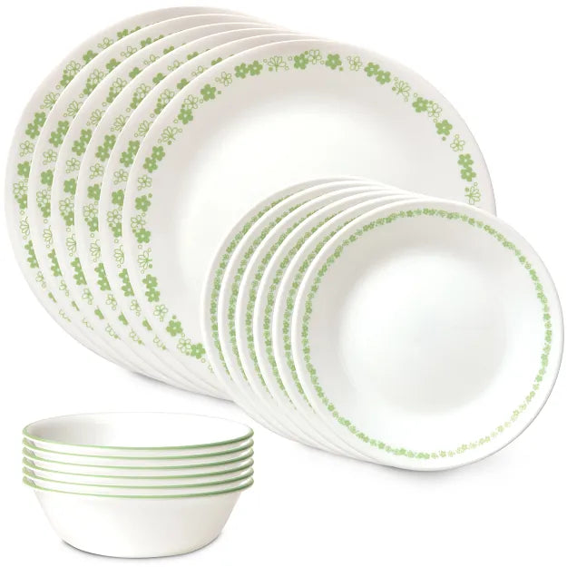 Corelle® Spring Blossom Green 18-piece Dinnerware Set, Service for 6 image 0