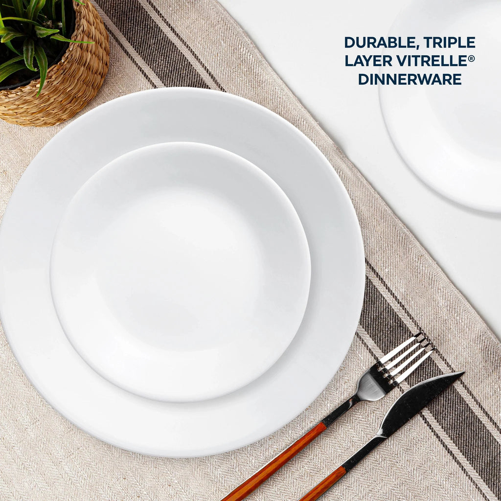 Corelle® Winter Frost White 16-piece Mugless Dinnerware Set, Service for 4 image 7