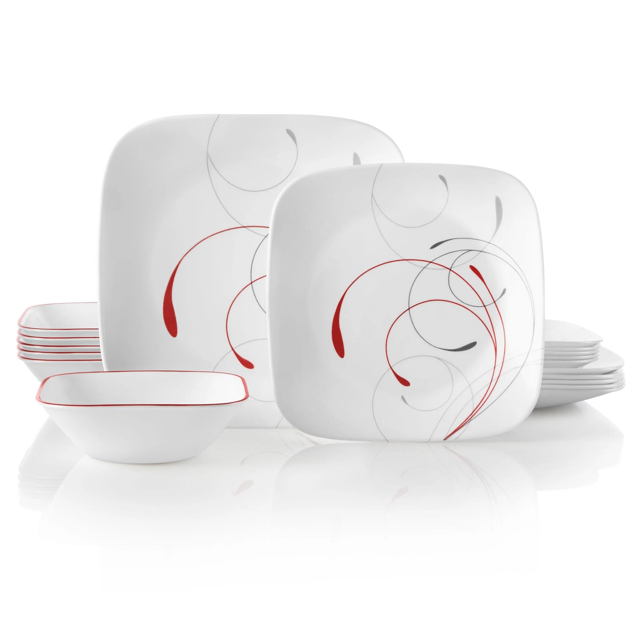 Corelle® Square Splendor 18-piece Dinnerware Set, Service for 6 image 0