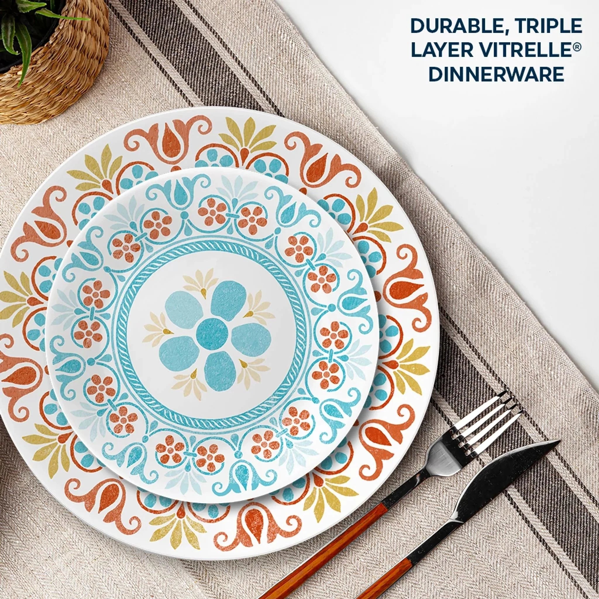 Corelle® Global Collection Terracotta Dreams 18-piece Dinnerware Set, Service for 6 image 3