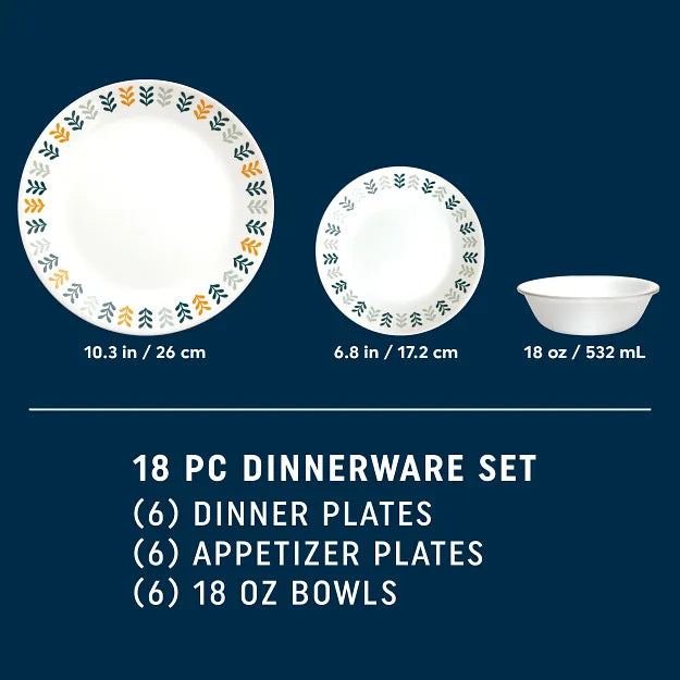 Corelle® Anders 18-piece Dinnerware Set, Service for 6 image 1