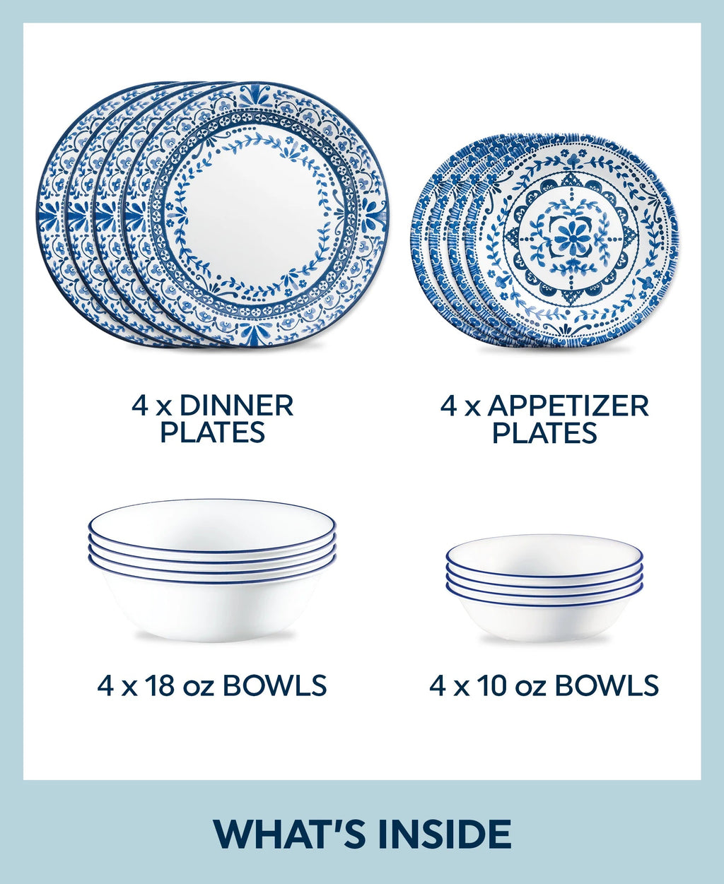 Corelle® Portofino 16-piece Dinnerware Set, Service for 4 image 1