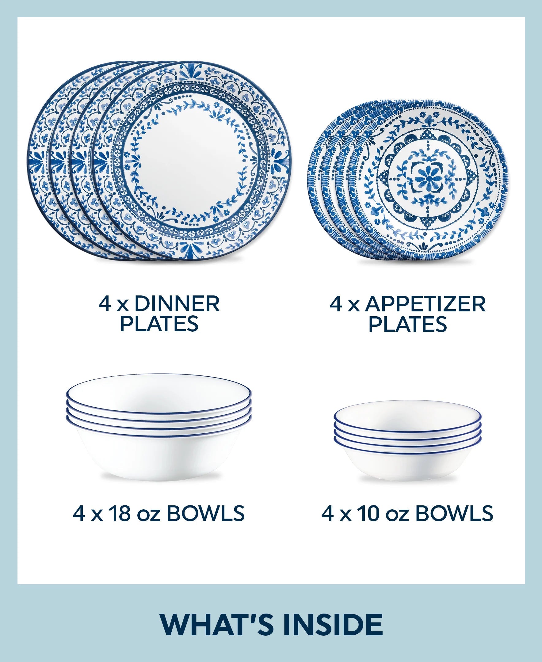 Corelle® Portofino 16-piece Dinnerware Set, Service for 4 image 1